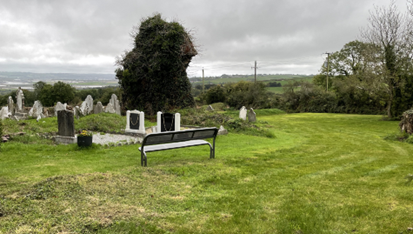 View from behind the memorial seat