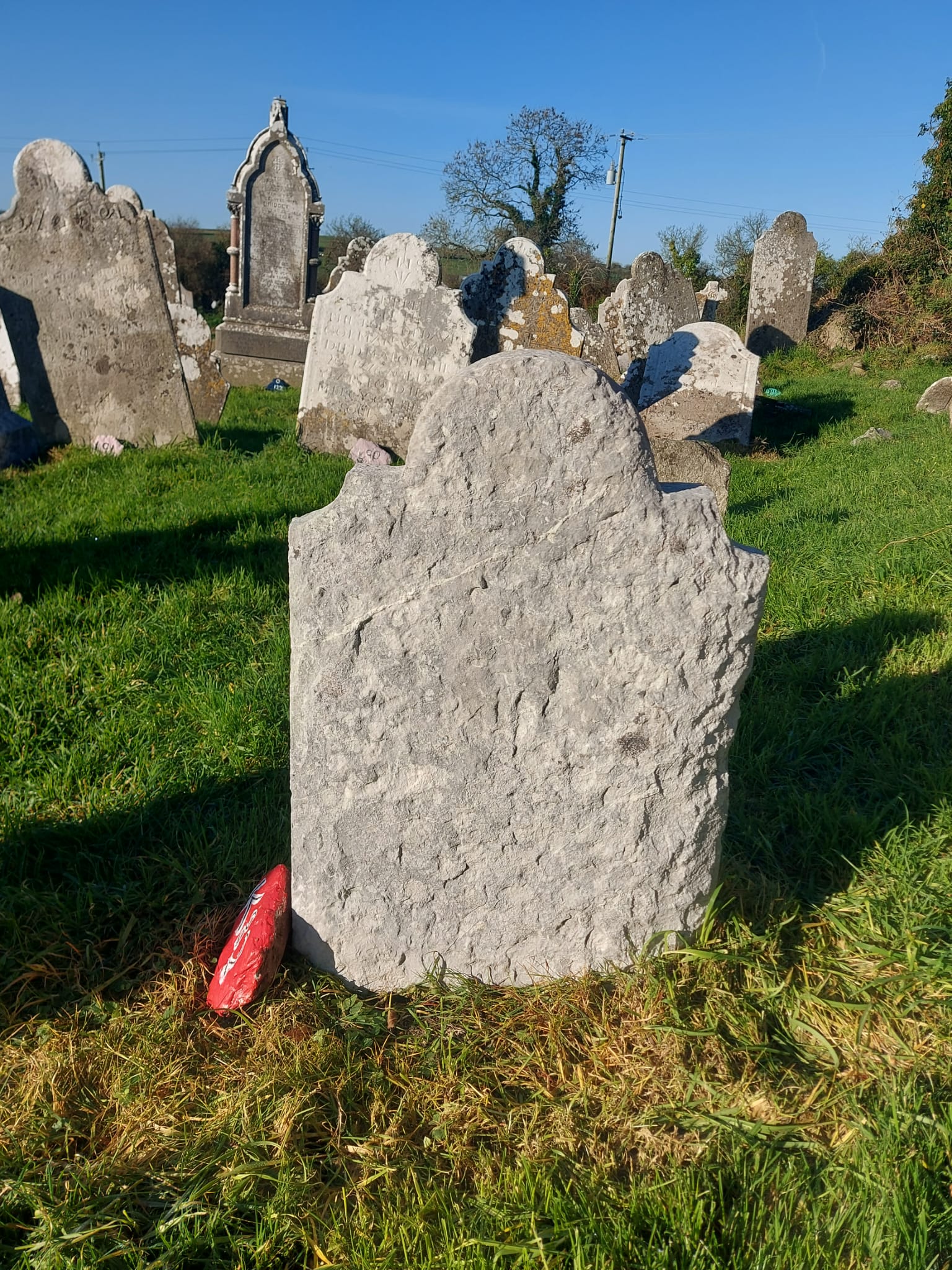 Headstone K.82 at Templecurraheen, marking the grave of Rev. Father John O'Neill, Prior of Castlelyons Abbey